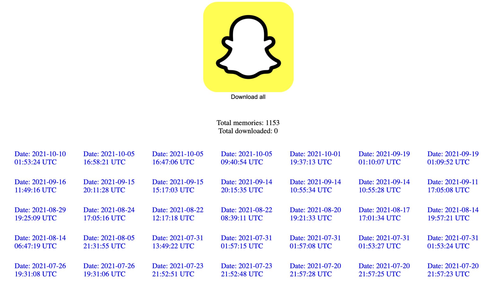 Snapchat Memories Downloader preview